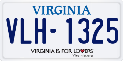 VA license plate VLH1325