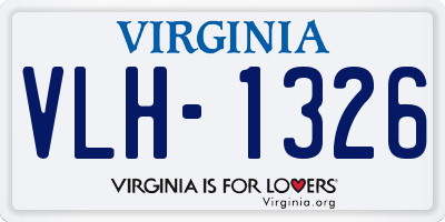 VA license plate VLH1326
