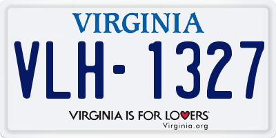 VA license plate VLH1327