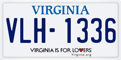 VA license plate VLH1336
