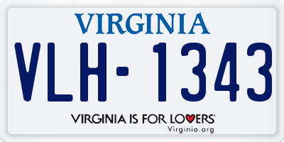 VA license plate VLH1343