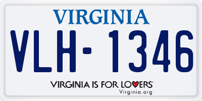 VA license plate VLH1346
