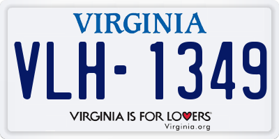 VA license plate VLH1349