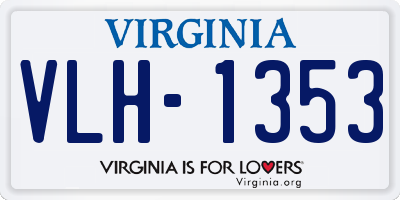 VA license plate VLH1353