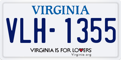 VA license plate VLH1355