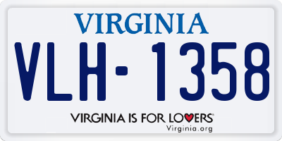 VA license plate VLH1358