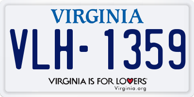 VA license plate VLH1359