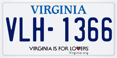 VA license plate VLH1366