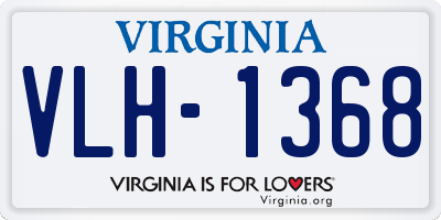 VA license plate VLH1368