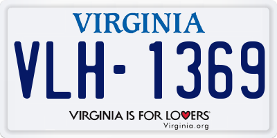 VA license plate VLH1369