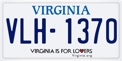 VA license plate VLH1370