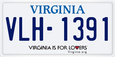 VA license plate VLH1391