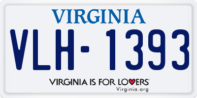 VA license plate VLH1393
