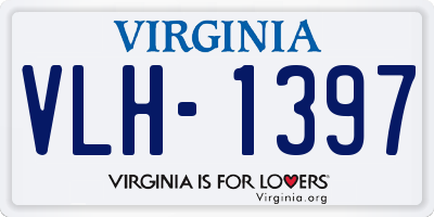 VA license plate VLH1397