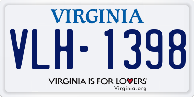 VA license plate VLH1398