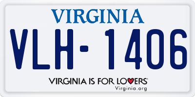 VA license plate VLH1406
