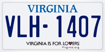 VA license plate VLH1407