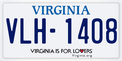VA license plate VLH1408