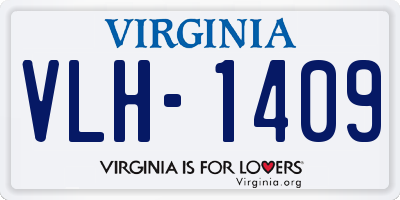 VA license plate VLH1409