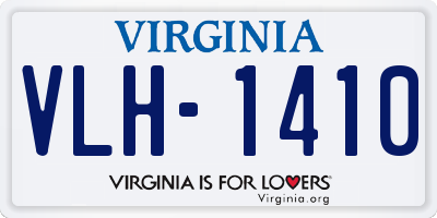 VA license plate VLH1410