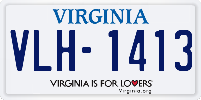 VA license plate VLH1413