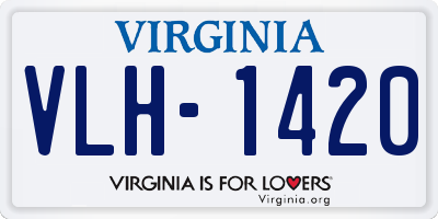 VA license plate VLH1420