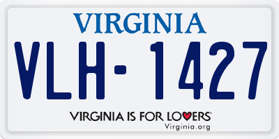 VA license plate VLH1427