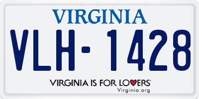 VA license plate VLH1428