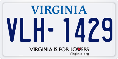 VA license plate VLH1429