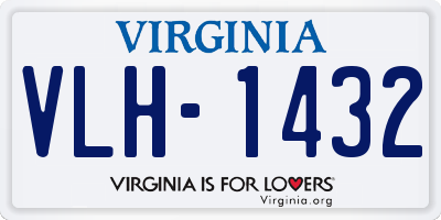 VA license plate VLH1432
