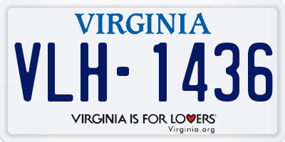 VA license plate VLH1436
