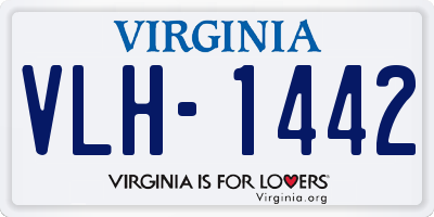 VA license plate VLH1442