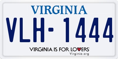 VA license plate VLH1444