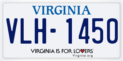 VA license plate VLH1450