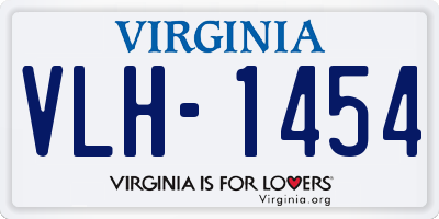 VA license plate VLH1454