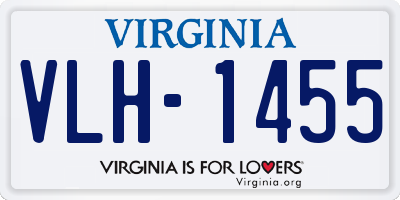 VA license plate VLH1455