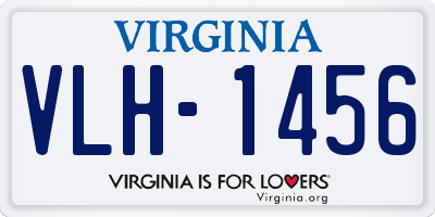 VA license plate VLH1456