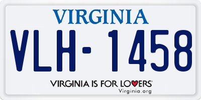 VA license plate VLH1458