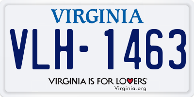 VA license plate VLH1463