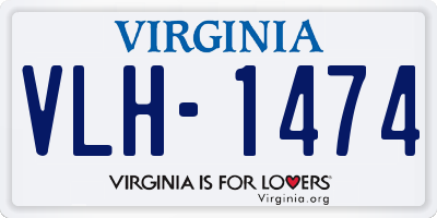 VA license plate VLH1474