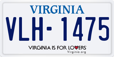 VA license plate VLH1475