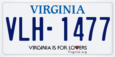 VA license plate VLH1477