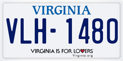 VA license plate VLH1480