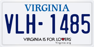 VA license plate VLH1485