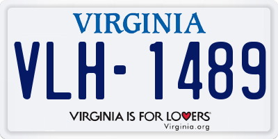VA license plate VLH1489