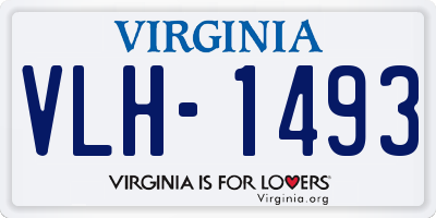 VA license plate VLH1493
