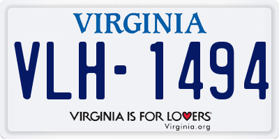 VA license plate VLH1494