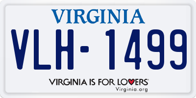 VA license plate VLH1499