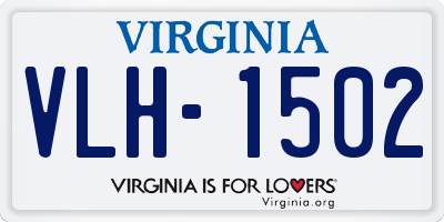 VA license plate VLH1502
