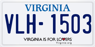 VA license plate VLH1503